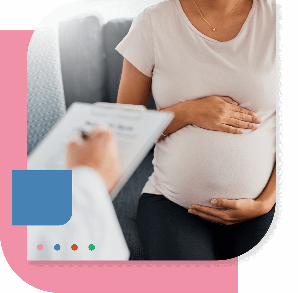 Femme enceinte chez un médecin