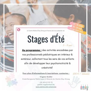 stage d'été pour enfant à uccle avec virginie grellet